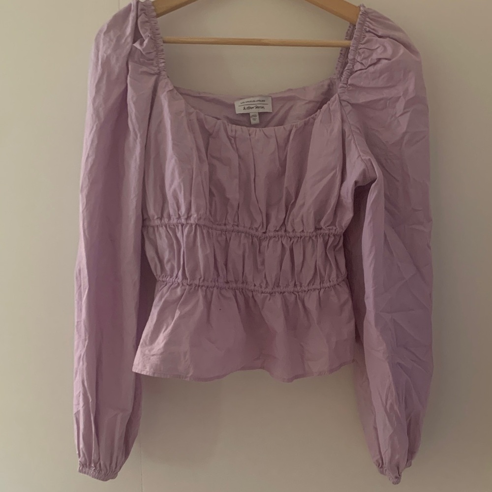 & Other Stories Lilac Peplum Blouse Euro 40
